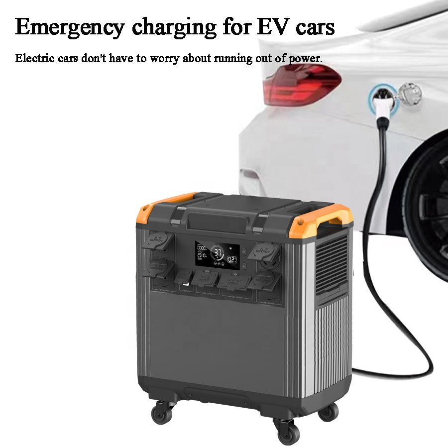 3000W Heavy-Duty LiFePO4 Portable Power Station & Solar Generator (230V EU Outlets)