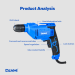 DANMI High-Power Cordless Impact Drill & Multifunctional Pistol Drill