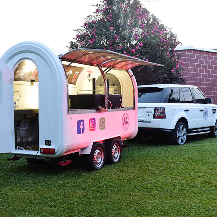 FR300 Solar-Powered Commercial Mobile Food & Ice Cream Trailer Cart – Fully Customizable