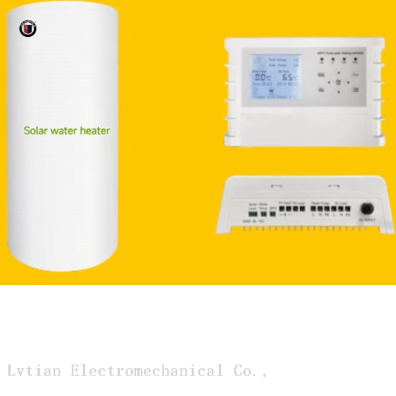 50L Hybrid Solar Water Heater System with MPPT & AC Grid Backup (1200W Solar / 2200W AC)