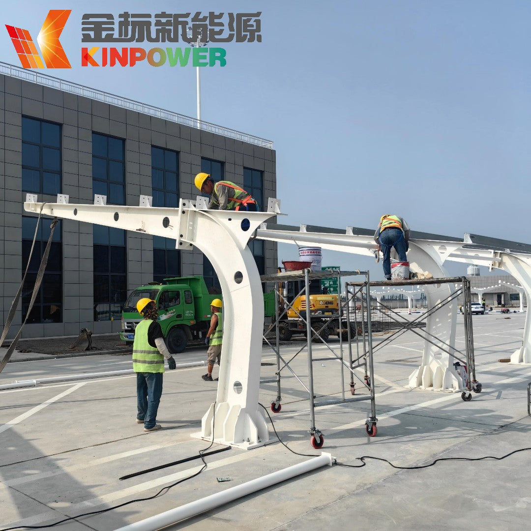24.78kW Grid-Connected Solar Carport Canopy – 6-Car Parking & EV Charging Ready