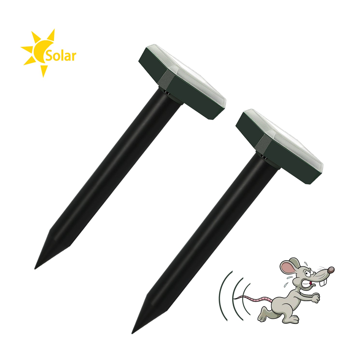 Solar-Powered Ultrasonic Snake & Pest Repeller Stake