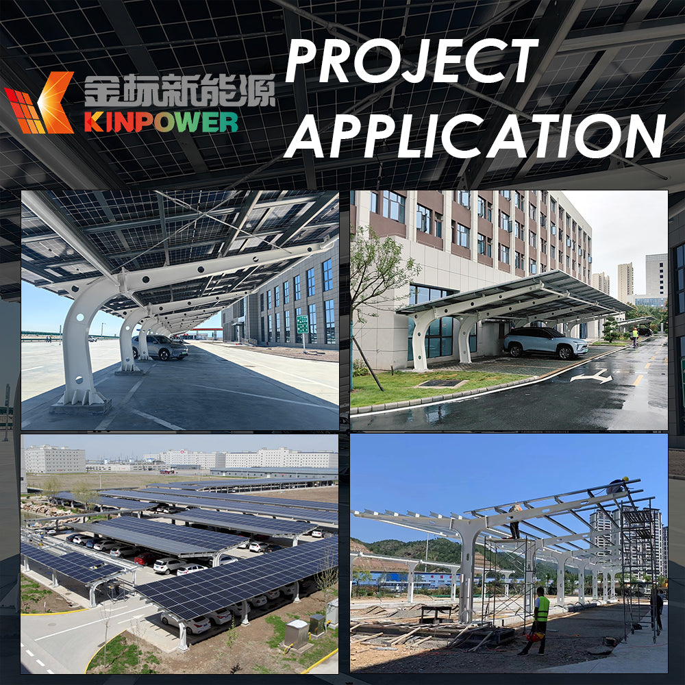 24.78kW Grid-Connected Solar Carport Canopy – 6-Car Parking & EV Charging Ready