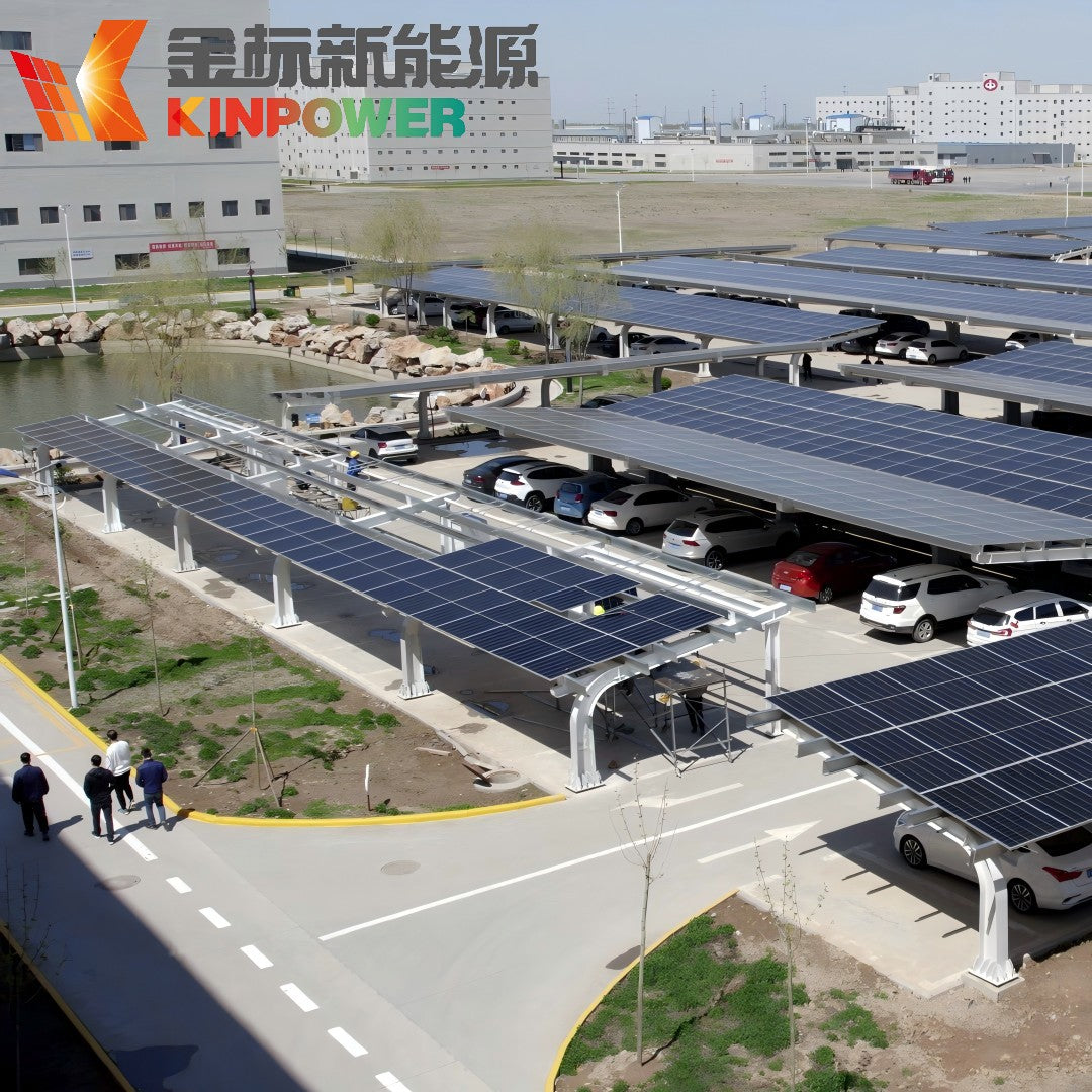 24.78kW Grid-Connected Solar Carport Canopy – 6-Car Parking & EV Charging Ready