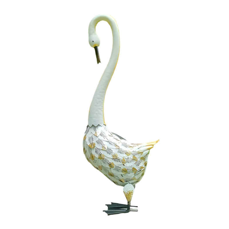 Solar Swan Garden Statue Outdoor-0