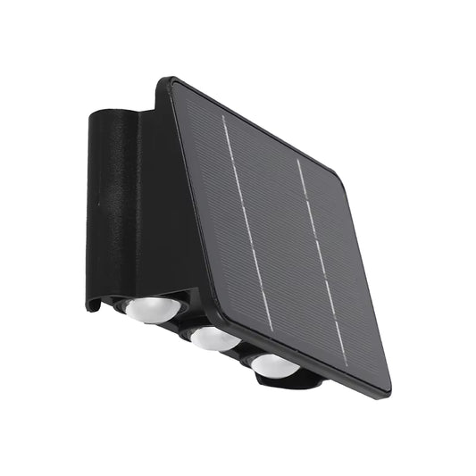 Solar Up & Down Wall Lights – Outdoor Waterproof Step & Deck Lighting (Warm White)
