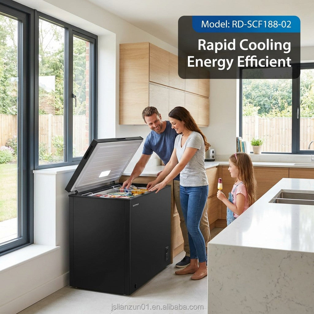 188L Solar Powered Chest Freezer & Deep Refrigerator (DC 12V/24V Dual Power + AC)