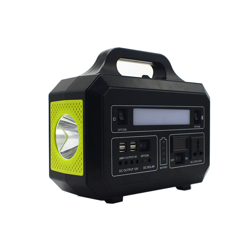 300W Portable Solar Power Station Emergency Energy Storage System with Solar Panels & LED Lights