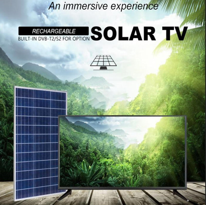 Demax 32" Solar DC Smart Digital TV Set (12V / 272Wh Battery + 40W Solar Panel Included)