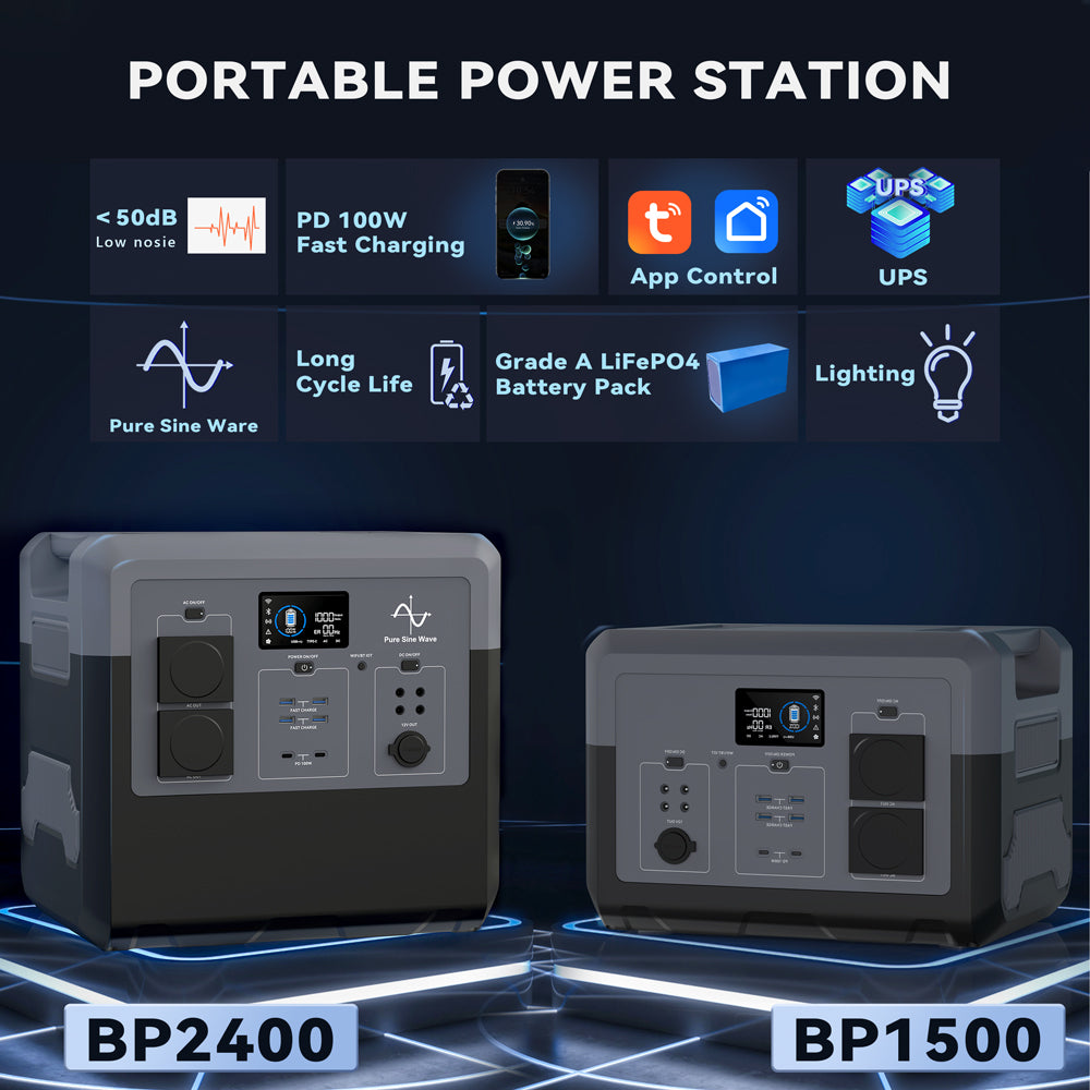 Portable Solar Power Station & UPS Backup (LiFePO4 Lithium Battery) | 300W – 5000W