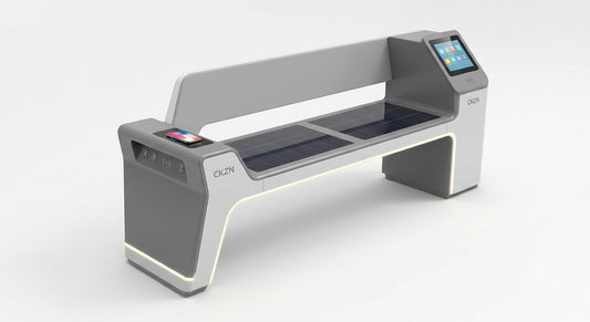 CKZN01 Smart Solar Bench – Wireless Phone Charging & LED Lighting for Public Spaces