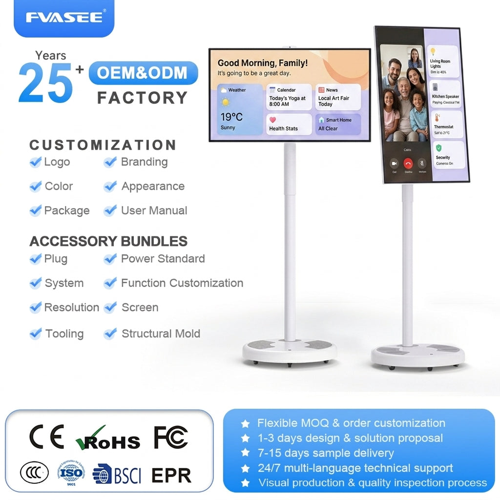 21.5" 4K UHD Portable Smart Touchscreen TV & Smart Display (Rechargeable, Movable)