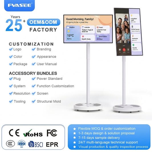 21.5" 4K UHD Portable Smart Touchscreen TV & Smart Display (Rechargeable, Movable)
