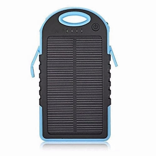 4000mAh Dual-USB Waterproof Solar Power Bank with Built-in Cable