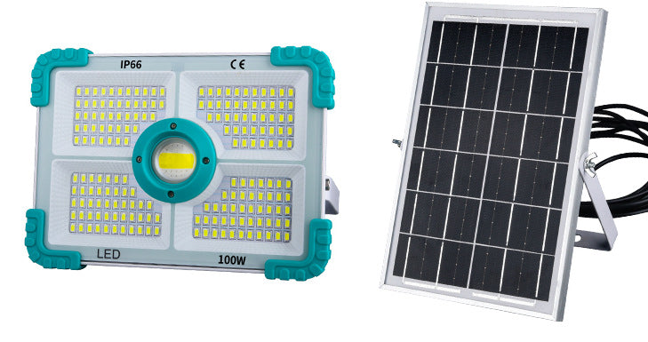 UltraBright 300W Solar LED Floodlight & Work Light | Heavy-Duty Outdoor Lighting (IP66 Waterproof)