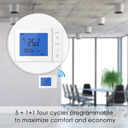 Programmable Digital Touch Screen Thermostat for Hydronic & Water Floor Heating (HY01BW)