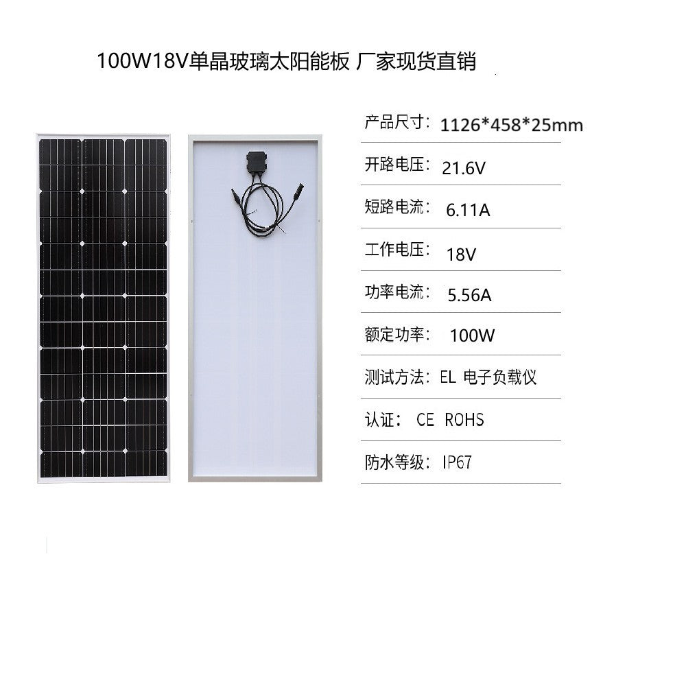 Portable Monocrystalline Solar Panel – Outdoor Mobile & Battery Charger (4W–150W)