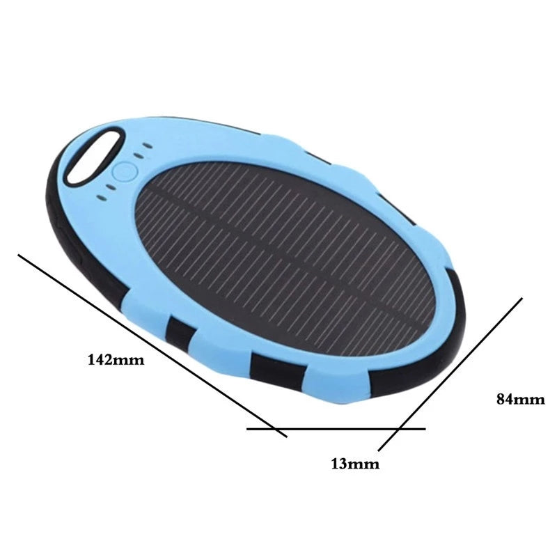 Outdoor Mini Portable Solar Power Bank Charger - 5000mAh
