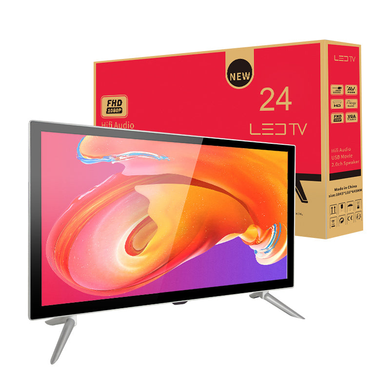 24" Portable Solar DC 12V Energy-Efficient LED TV (HD 720p)