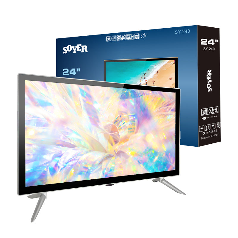 24" Portable Solar DC 12V Energy-Efficient LED TV (HD 720p)
