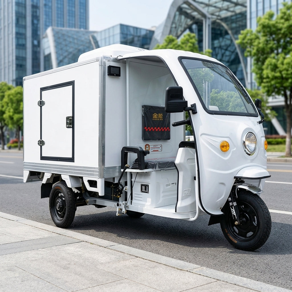 Solar-Powered Mobile Cold Chain Refrigerated Tricycle (1.5m³ / -18°C to 5°C)