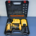 Cordless Electric Hand Drill Tool Kit with Carrying Case