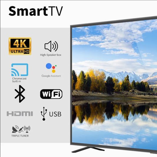 100" 4K UHD Smart QLED TV – 120Hz Refresh Rate (White Cabinet)