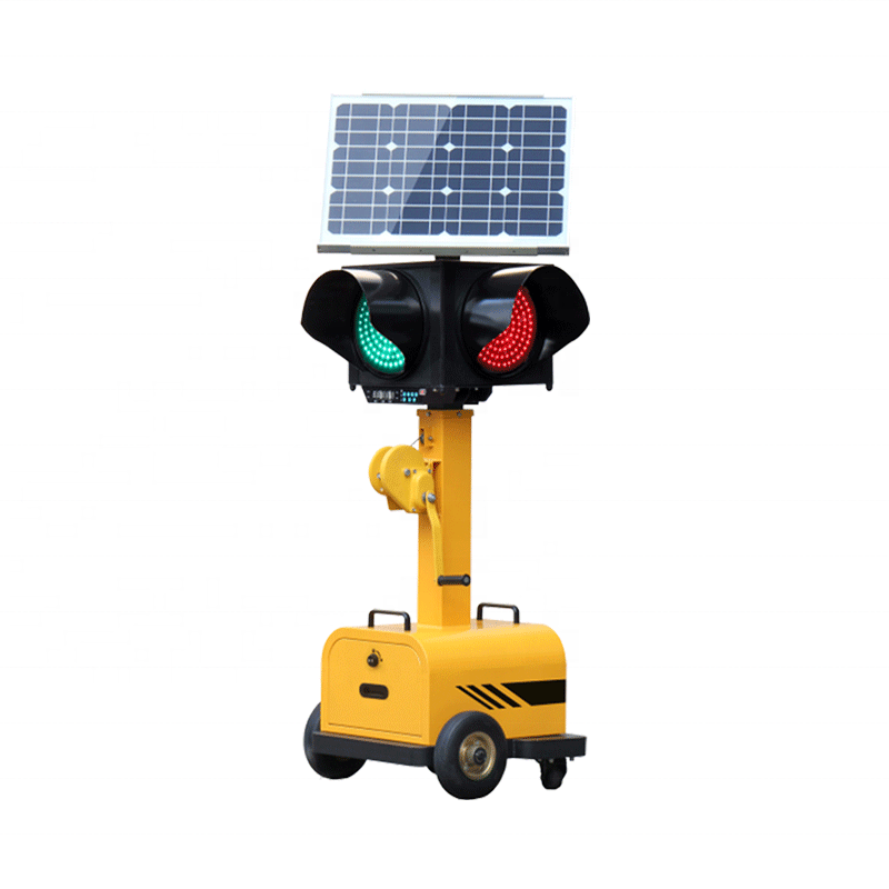 Portable Solar Traffic Light System with High-Brightness LED Display