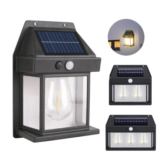 Outdoor Solar Tungsten Motion Sensor Wall Lamp - IP65 Waterproof