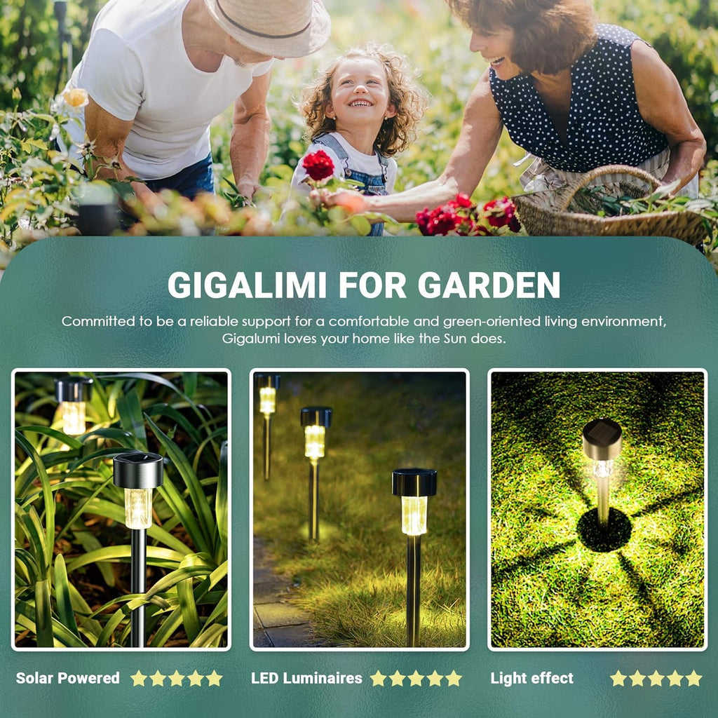 GIGALUMI Solar Lights Outdoor Waterproof-2