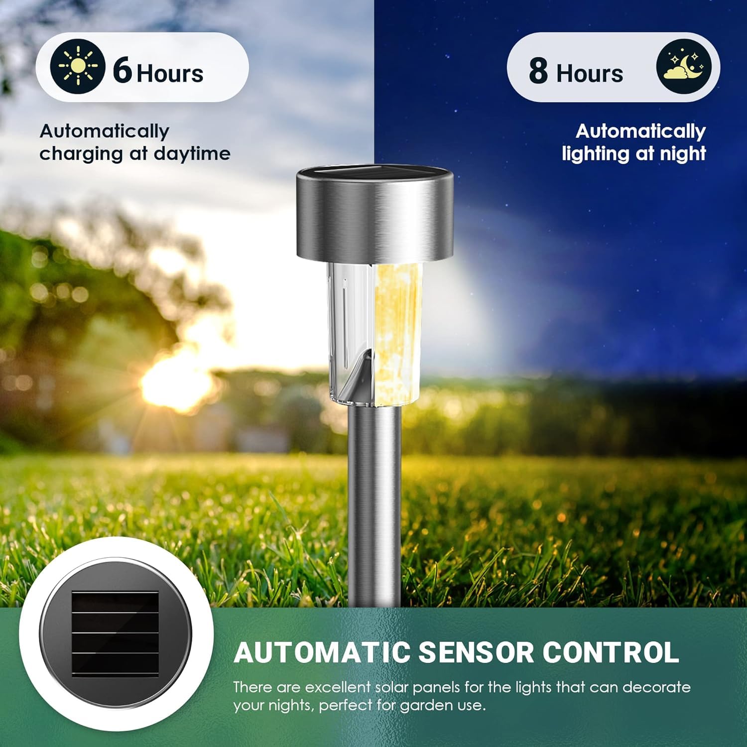 GIGALUMI Solar Lights Outdoor Waterproof-4