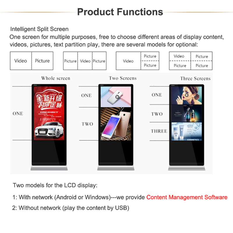 32-Inch Android Commercial Digital Signage Display (Wall Mount & Standalone)