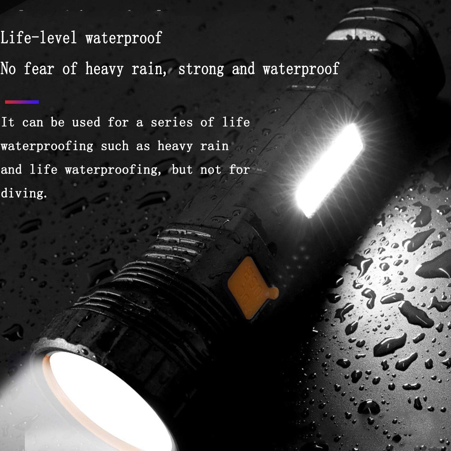 Ultra-Bright 1000 Lumen Solar & Rechargeable LED Flashlight with Power Bank & Emergency Strobe