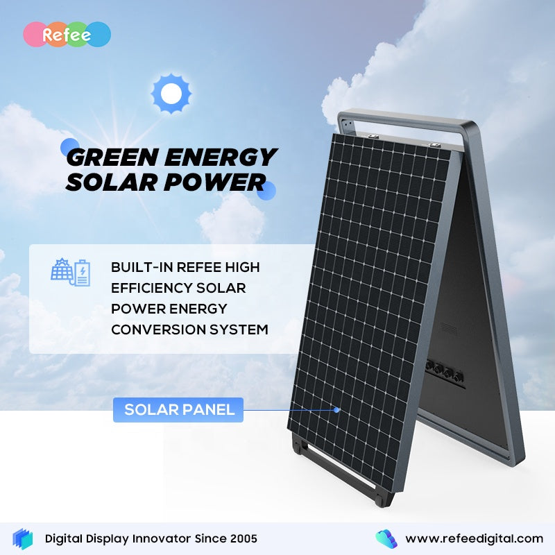 43" Portable Solar-Powered Outdoor Digital Poster Display (IP65 Waterproof)