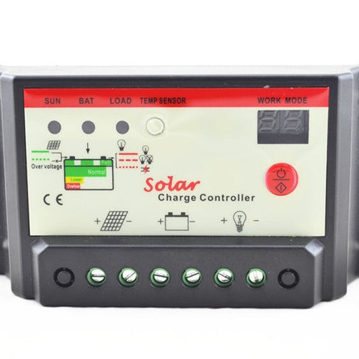 12V/24V Auto-Detect PWM Solar Charge Controller (10A / 20A / 30A) with Light & Timer Control