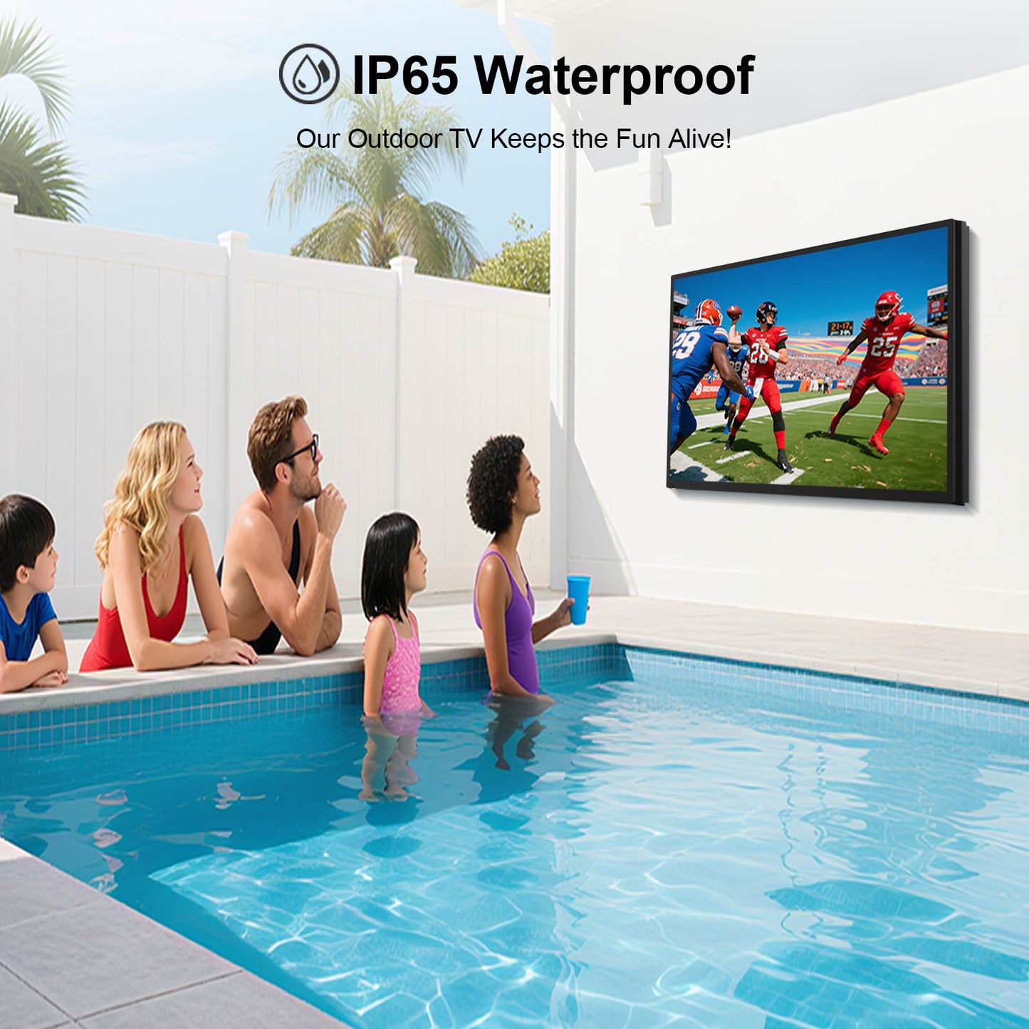 55" Weatherproof 4K Ultra HD Outdoor Smart TV (Dolby Atmos, 1000 Nits)