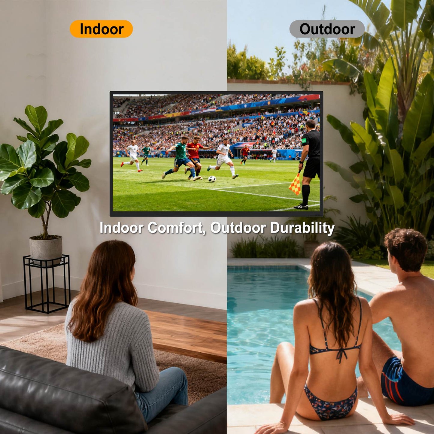55" Weatherproof 4K Ultra HD Outdoor Smart TV (Dolby Atmos, 1000 Nits)