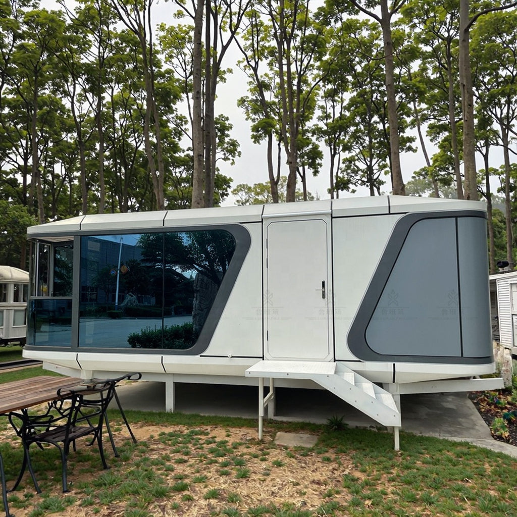 Modern Floating Houseboat Pod with Solar Power & Smart Automation