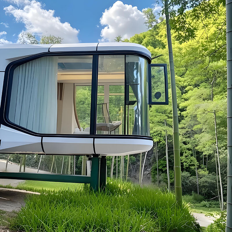 Modern Floating Houseboat Pod with Solar Power & Smart Automation