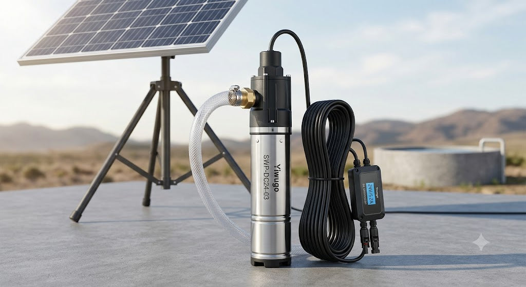 High-Efficiency Submersible Solar Water Pump System (DC Powered)