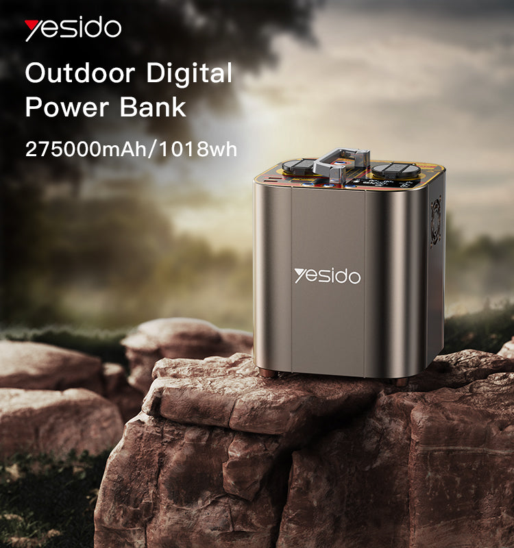 Yesido YP38 1200W Portable Solar Power Station (275,000mAh) – Pure Ternary Power Cell for Home Backup & Camping