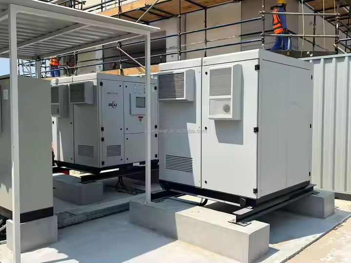 50kW / 76.8kWh Commercial All-In-One Solar Battery Energy Storage System (BESS) | LiFePO4 Hybrid Microgrid